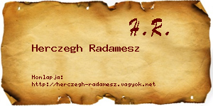 Herczegh Radamesz névjegykártya